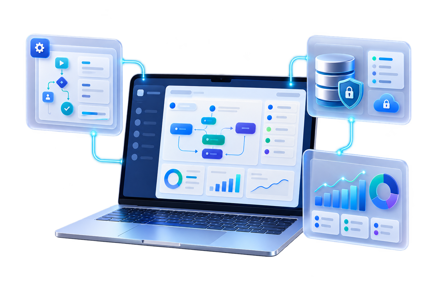 01 · Custom software development: Turn the way you work into a solution of your own.